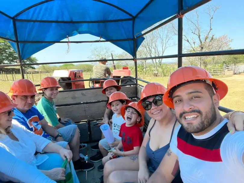 Camino en tractor